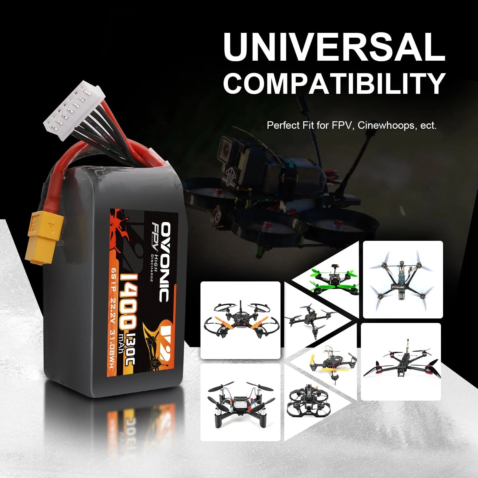 Bateria LiPo Ovonic 6S 22.2V 1 - Fpv Drone Goggles avaliação e preço